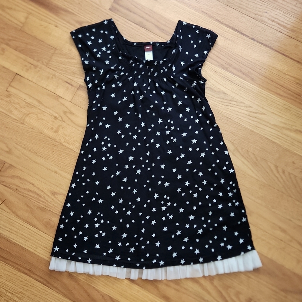 Tea silver stars dress size 7